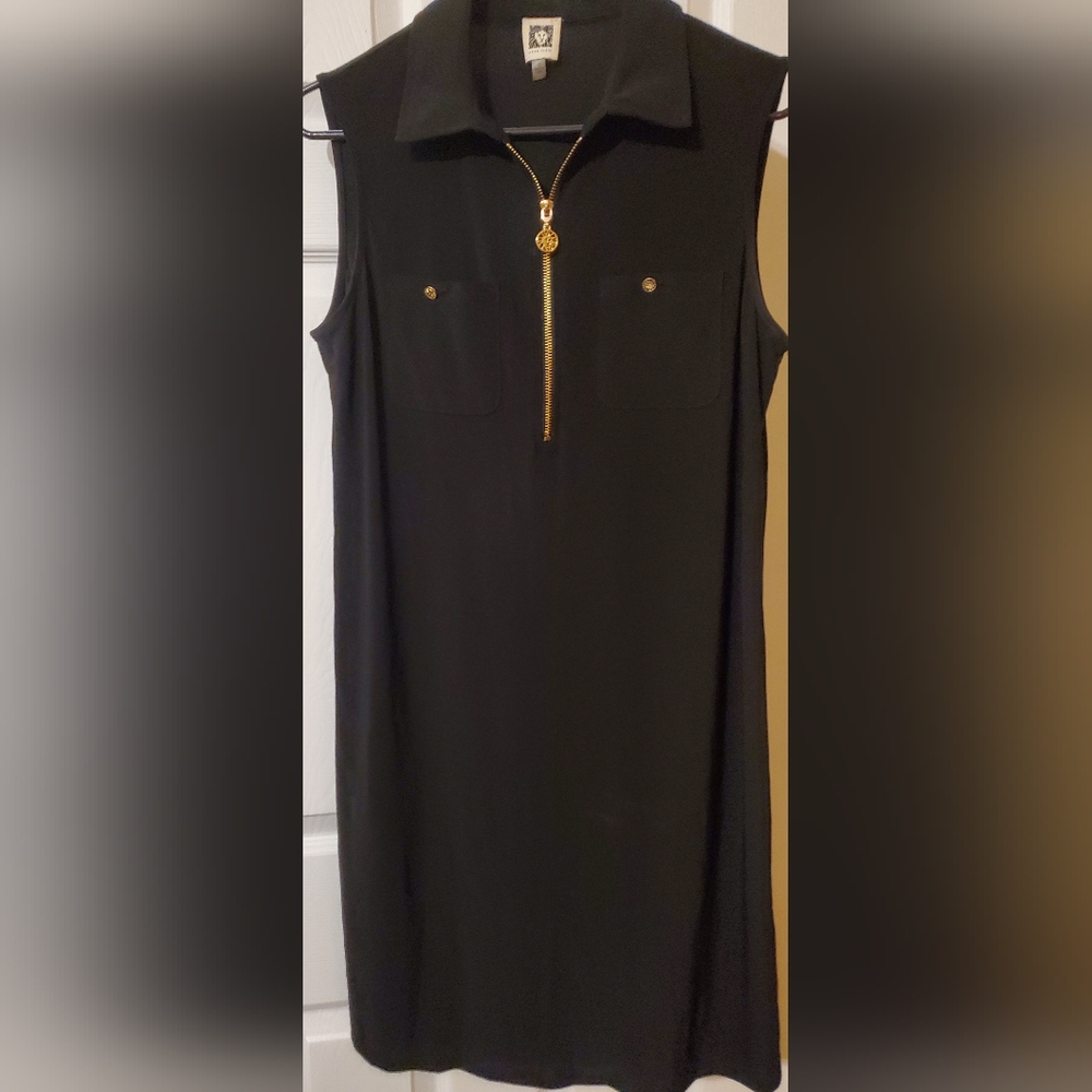 Ann Klein Black sleeveless dress size 4 NWOT